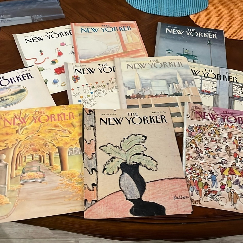 Vintage New Yorker Magazines Covers Only 1984 Set of 40 Artwork Frameable Gifts